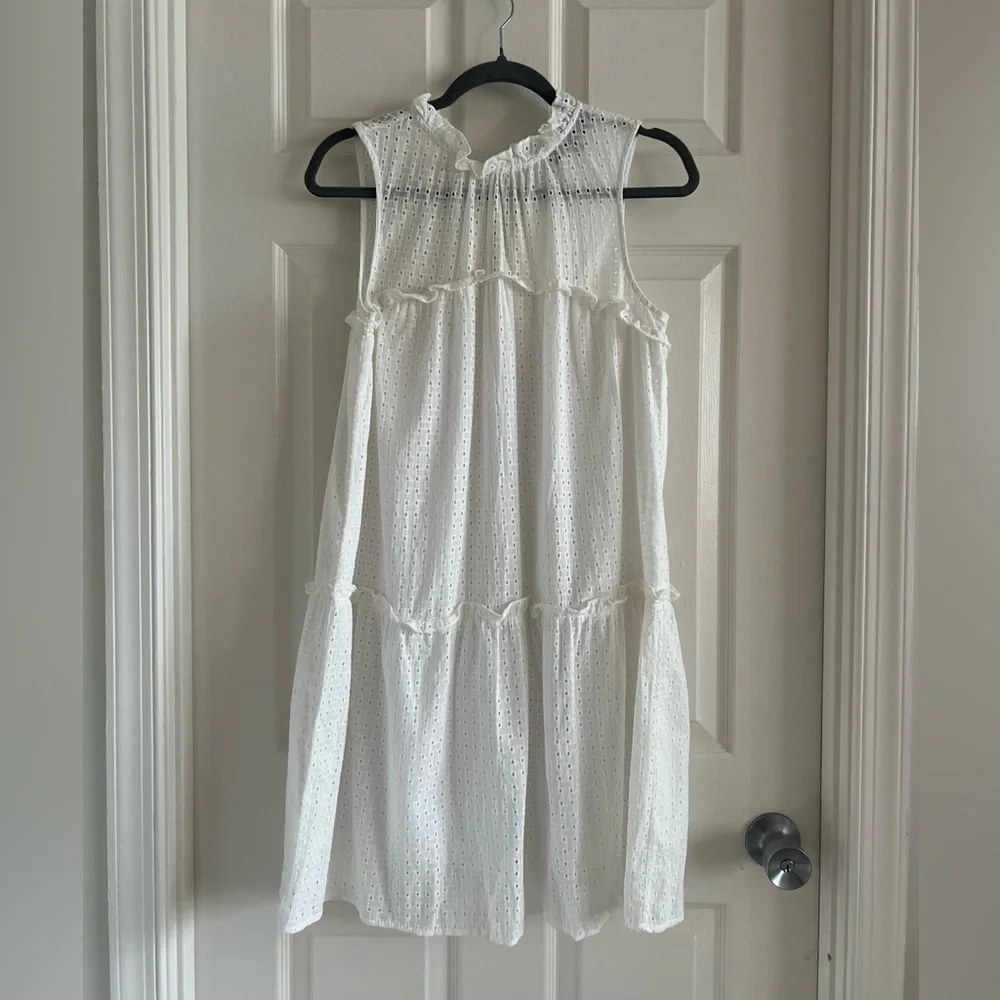 Sunday in Brooklyn white eyelet mini dress. Anthropologie. NWOT. Size XS.